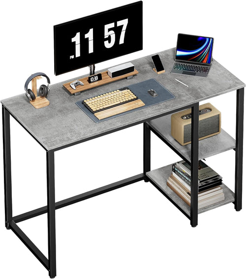 Computer Desk 40 Inches with 2-Tier Shelves Sturdy Home Office Desk