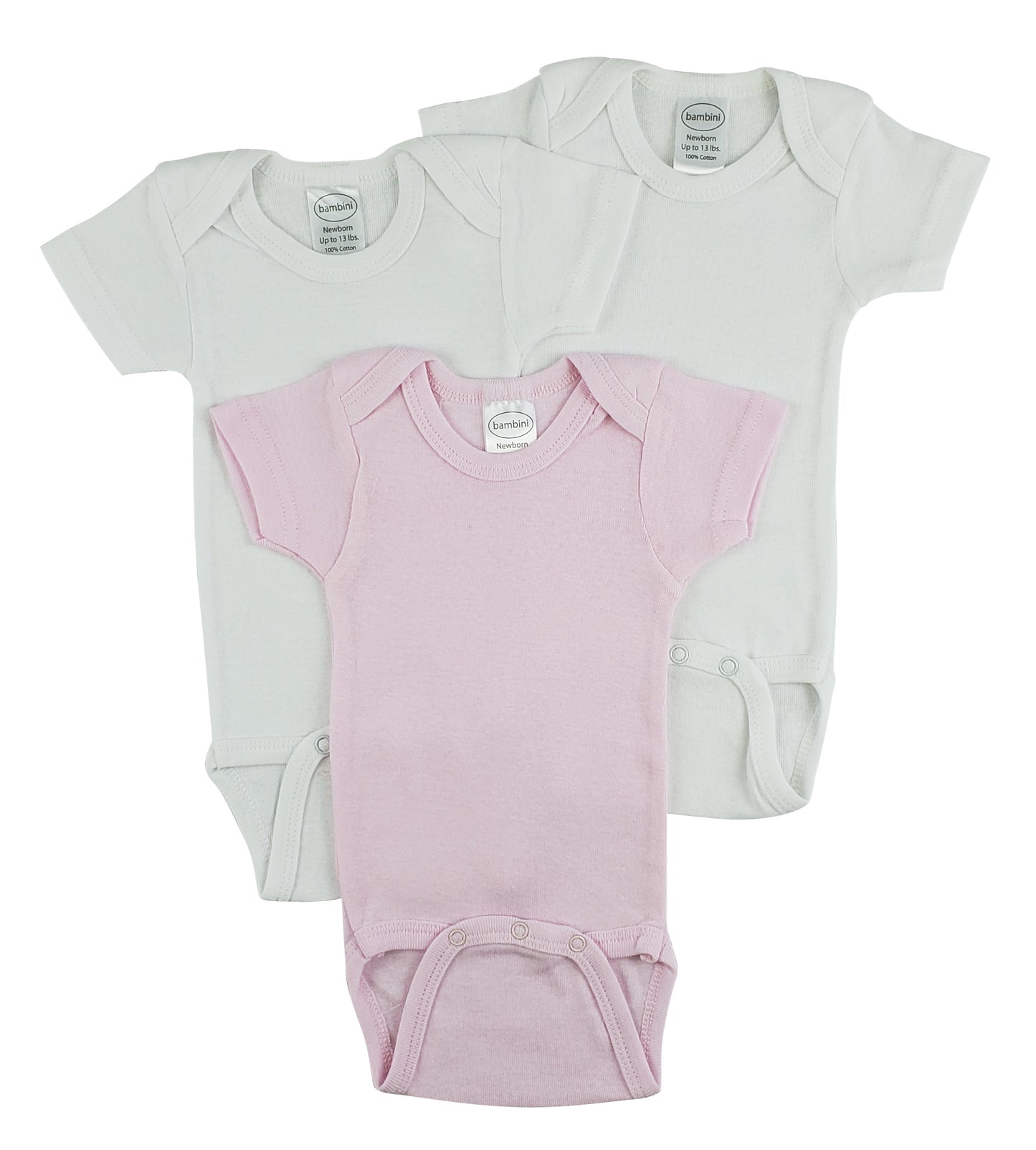 Bambini Short Sleeve One Piece 3 Pack