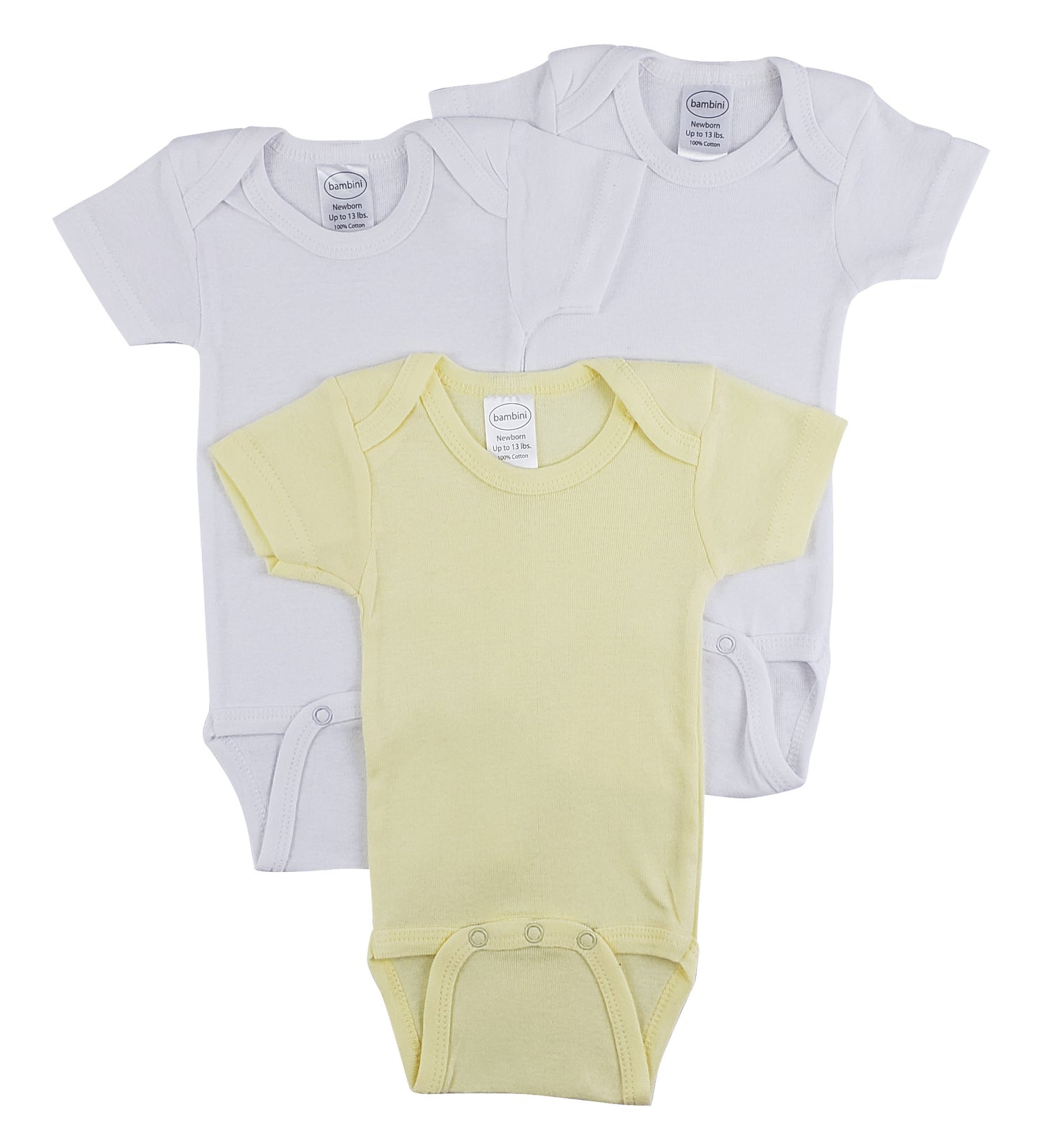 Bambini Short Sleeve One Piece 3 Pack
