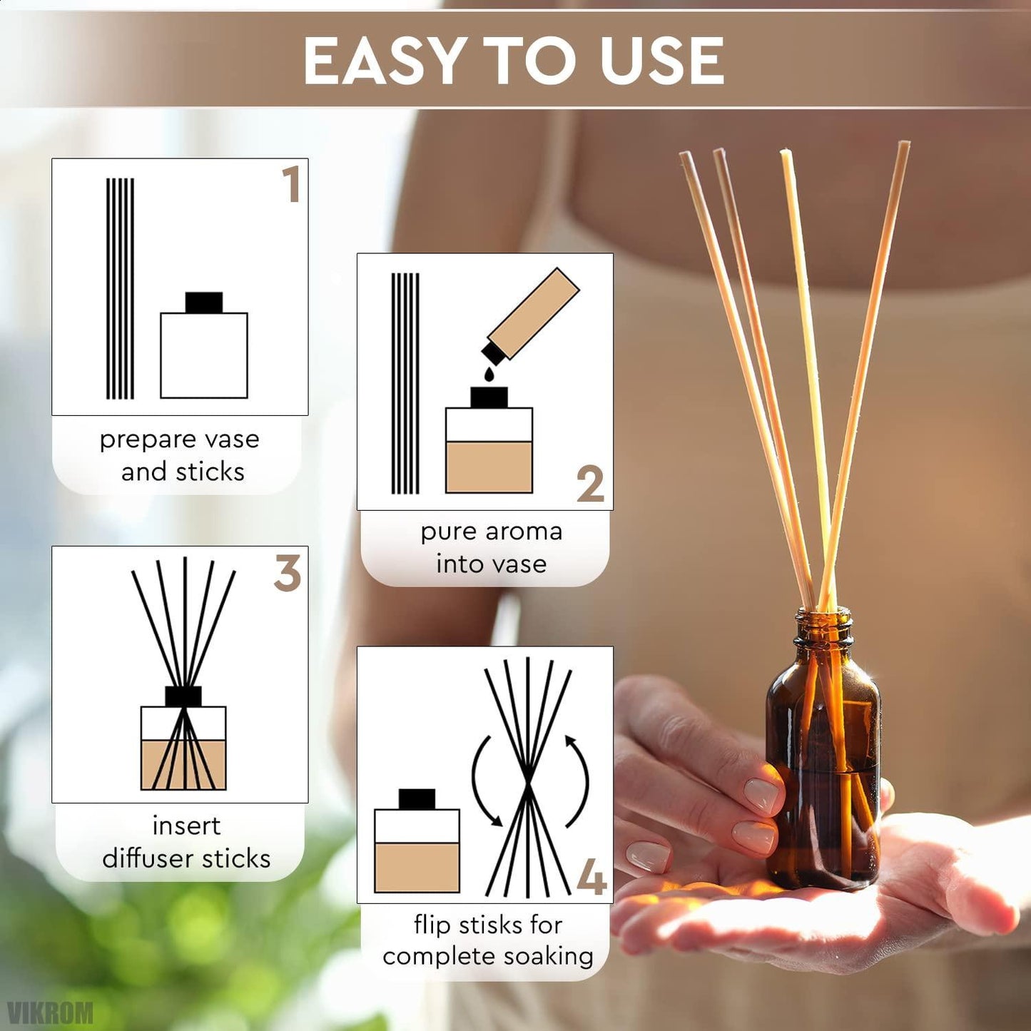 150pcs Natural Reed Diffuser Sticks   Wooden Diffuser for Essential