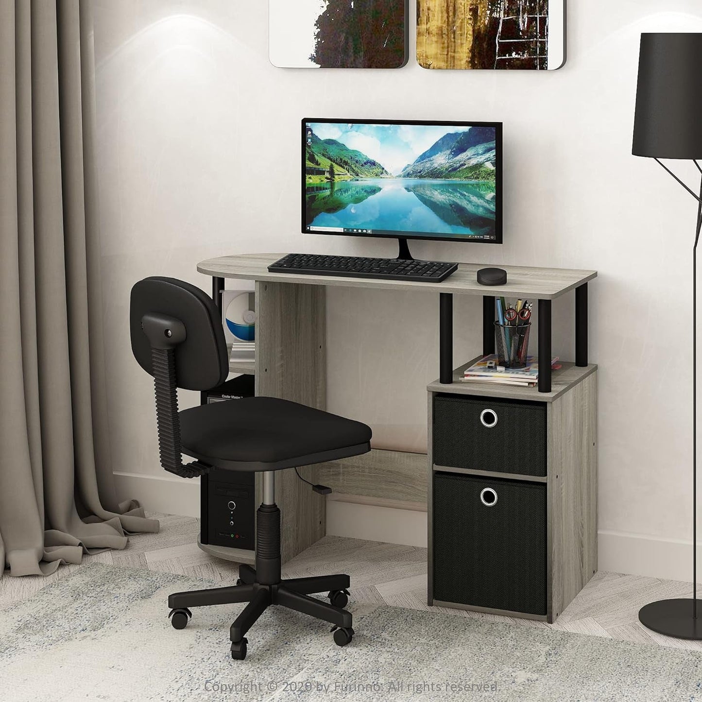 Jaya Simplistic Computer Study Desk, 15.6" D X 38.4" W X 28.5" H,