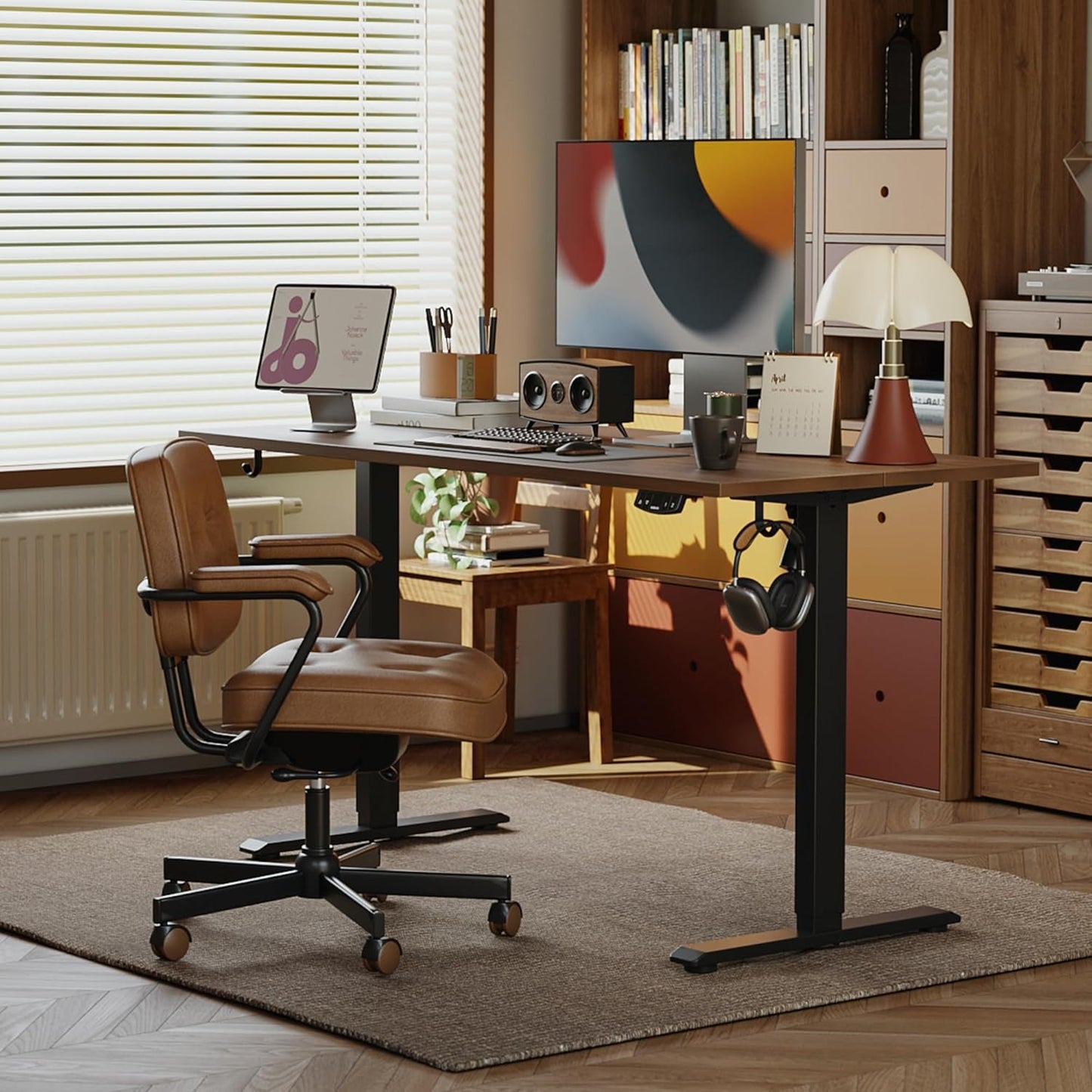 Electric Standing Desk, 48 X 24 Inches Height Adjustable Desk, Sit