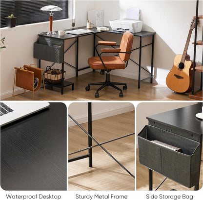L Shaped Computer Desk - Gaming Table Corner Desk 50 Inch PC Writing