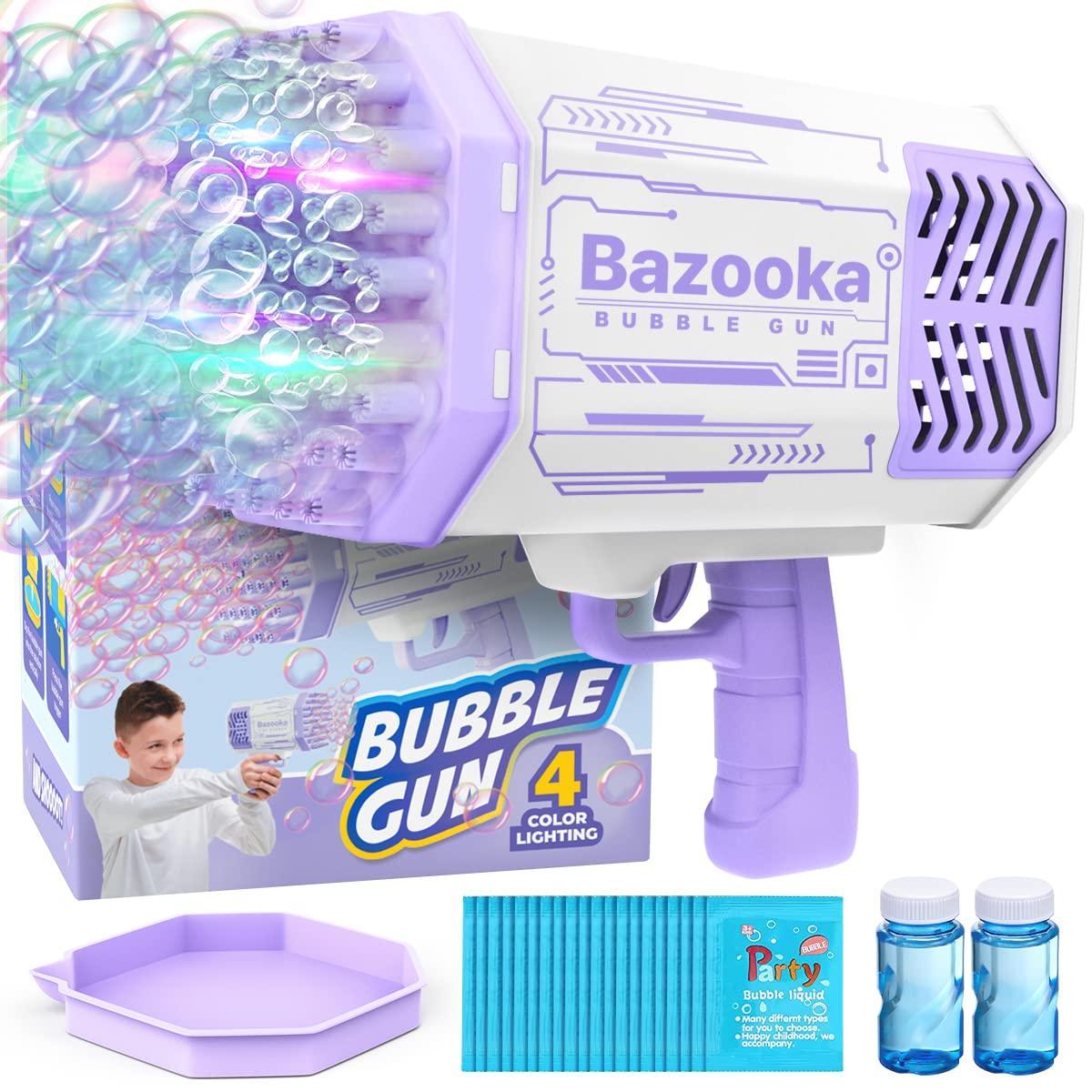 Bubble Machine Blaster   Purple Bubble Gun for Kids Adults Automatic