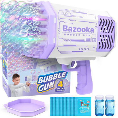 Bubble Machine Blaster   Purple Bubble Gun for Kids Adults Automatic