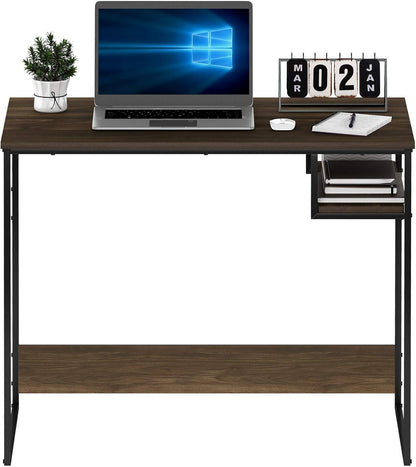 Moretti Lifestyle Study Desk, 35 Inches, Columbia Walnut