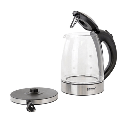 Better Chef 1500W 7-Cup Cordless Electric Borosilicate Glass Kettle wi