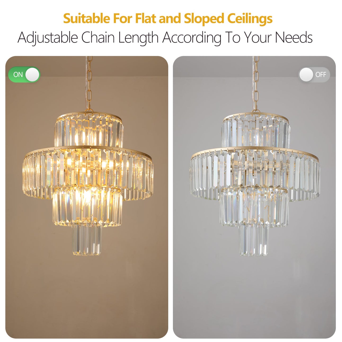 Crystal Chandelier Modern Chandeliers Lights Fixture Hanging Pendant