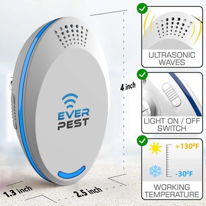 Ultrasonic Pest Repeller Control (2 Pack) Plug in Flea Rat Roach