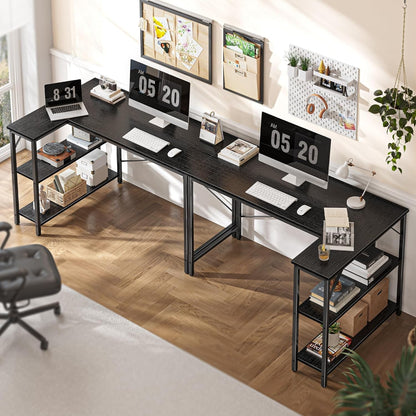 L Shaped Desk, 47 Inches Computer Desk with Reversible Storage