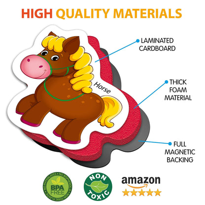 27 Foam Fridge Magnets for Toddlers 1 3   Large Toddler Magnets ‚Äì