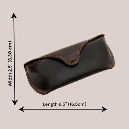 MyMesken Genuine Leather Eyeglasses & Sunglasses Case with Magnetic
