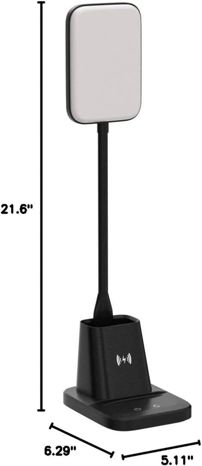 Desk Lamp, LED Desk Lamps for Home Office, Wireless Charger Small Desk