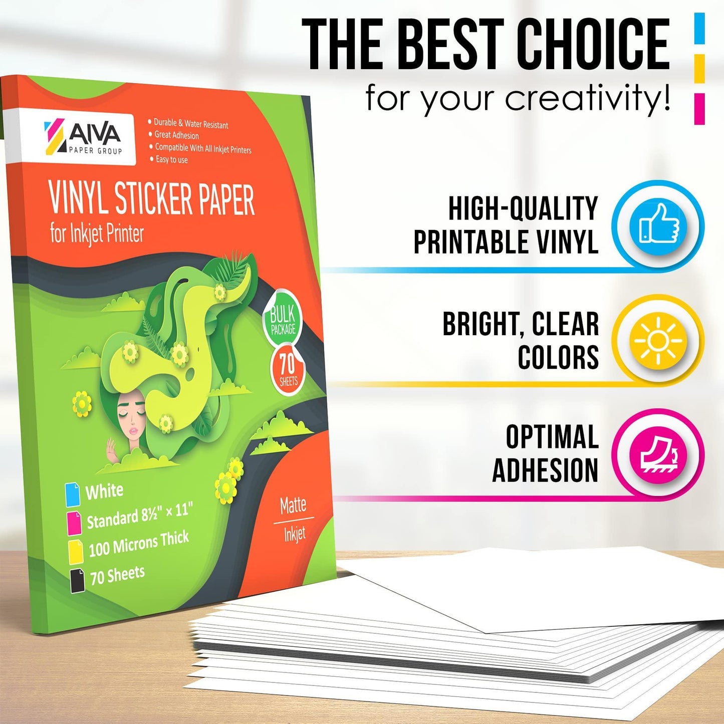 Printable Vinyl Sticker Paper   Waterproof Decal Paper for Inkjet