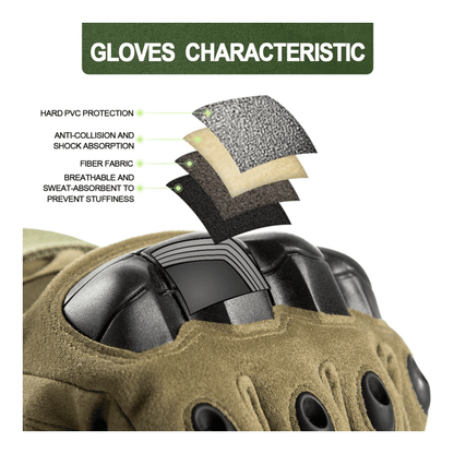 Tactical Military Airsoft Gloves for Outdoor Sports, Paintball, and Mo