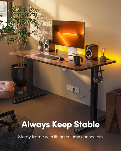 Electric Standing Desk, Height Adjustable Stand up Desk, 55 X 24