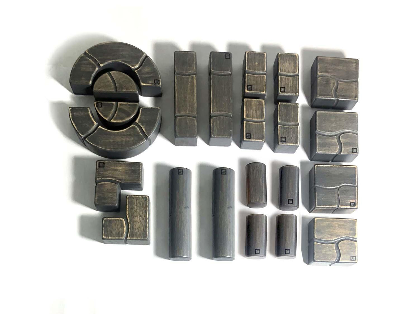 UNIT BRICKS 100 pcs Pratt Scale Standard Unit Rocks Building Set for