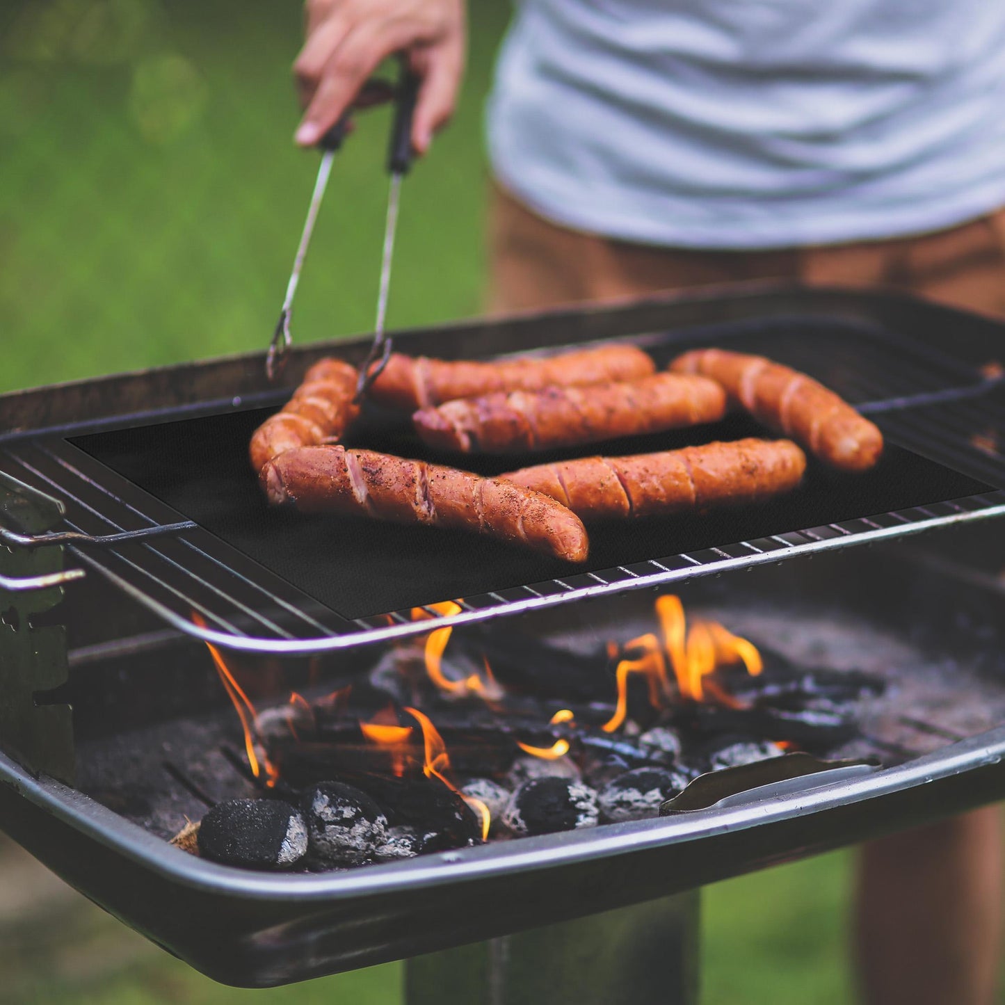 Grill Mat BBQ Pad Non Stick Copper Barbecue Mat Cooking Chef Bake