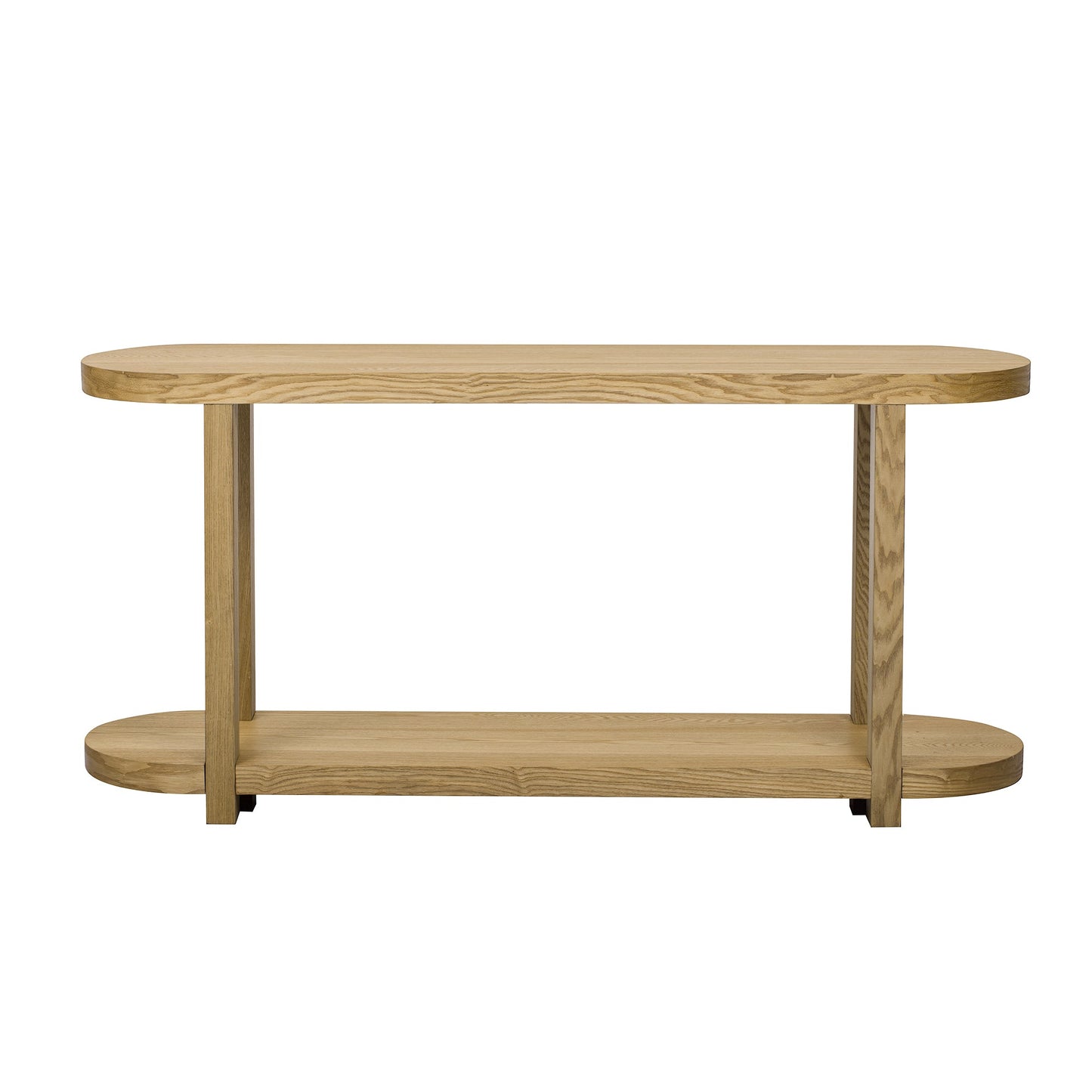 Modern Minimalist Ash Veneer Entryway Table with Streamlined Desktop