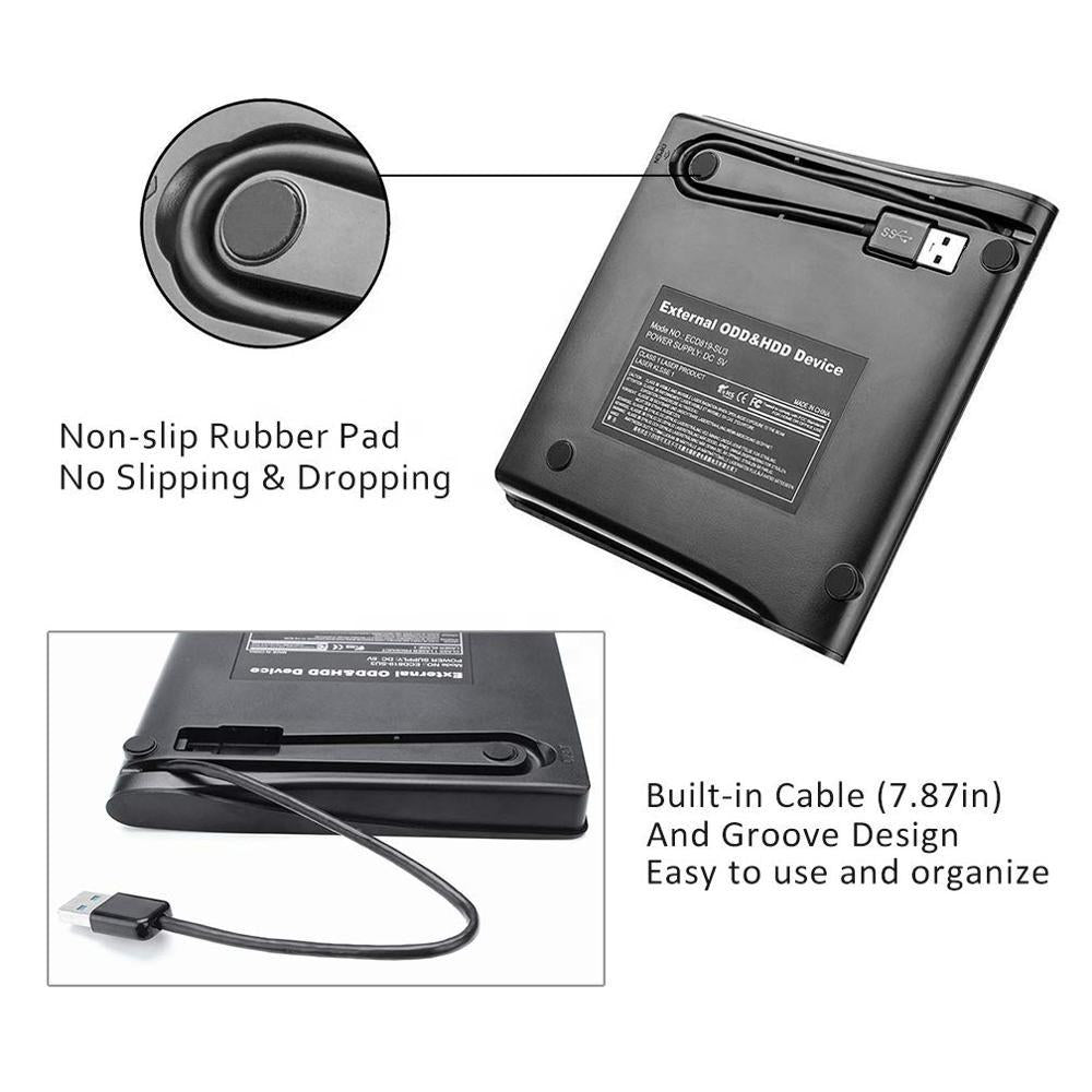 External DVD Drive USB CD DVD 3.0 Burner Writer Rewriter For MacBook