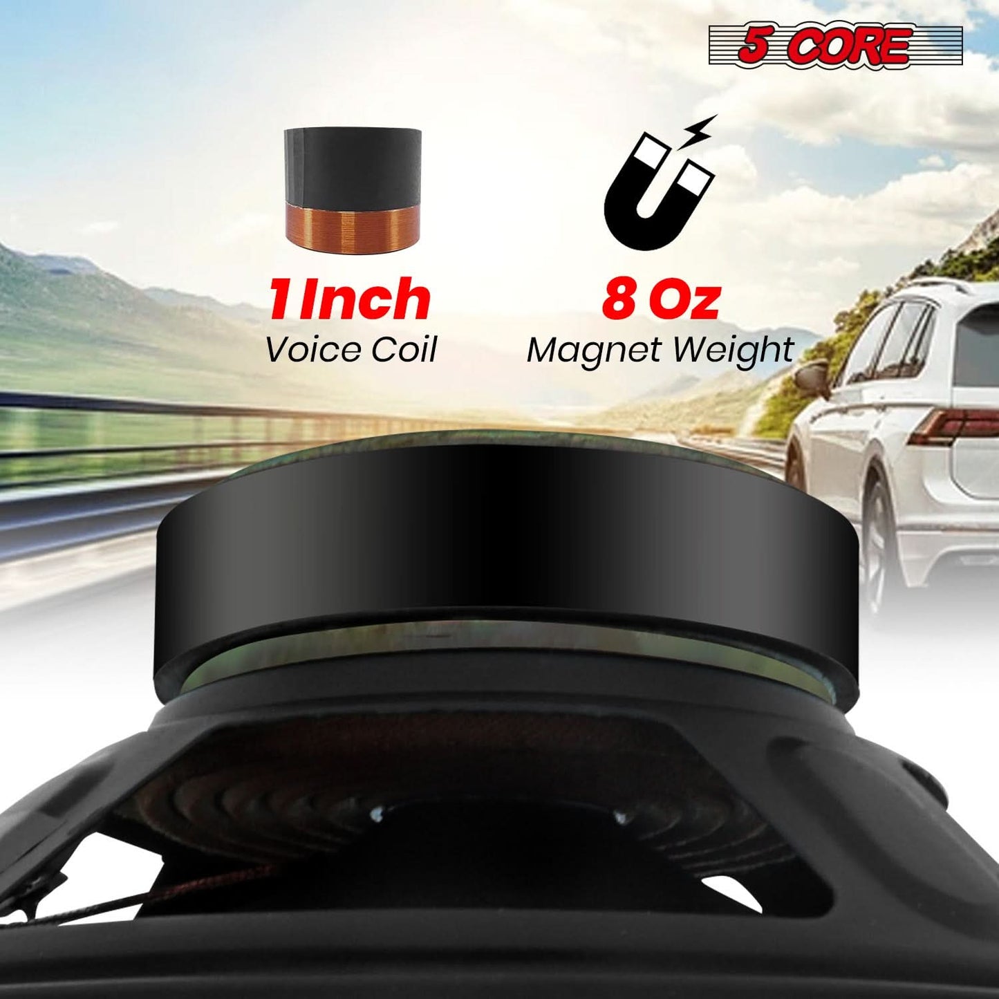 5Core 6.5 Inch Subwoofer speaker 300Watt Car Subwoofer 4Ohm