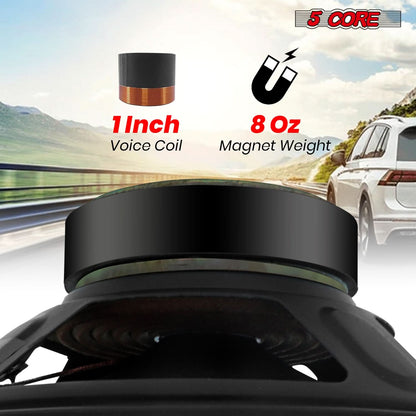 5Core 6.5 Inch Subwoofer speaker 300Watt Car Subwoofer 4Ohm