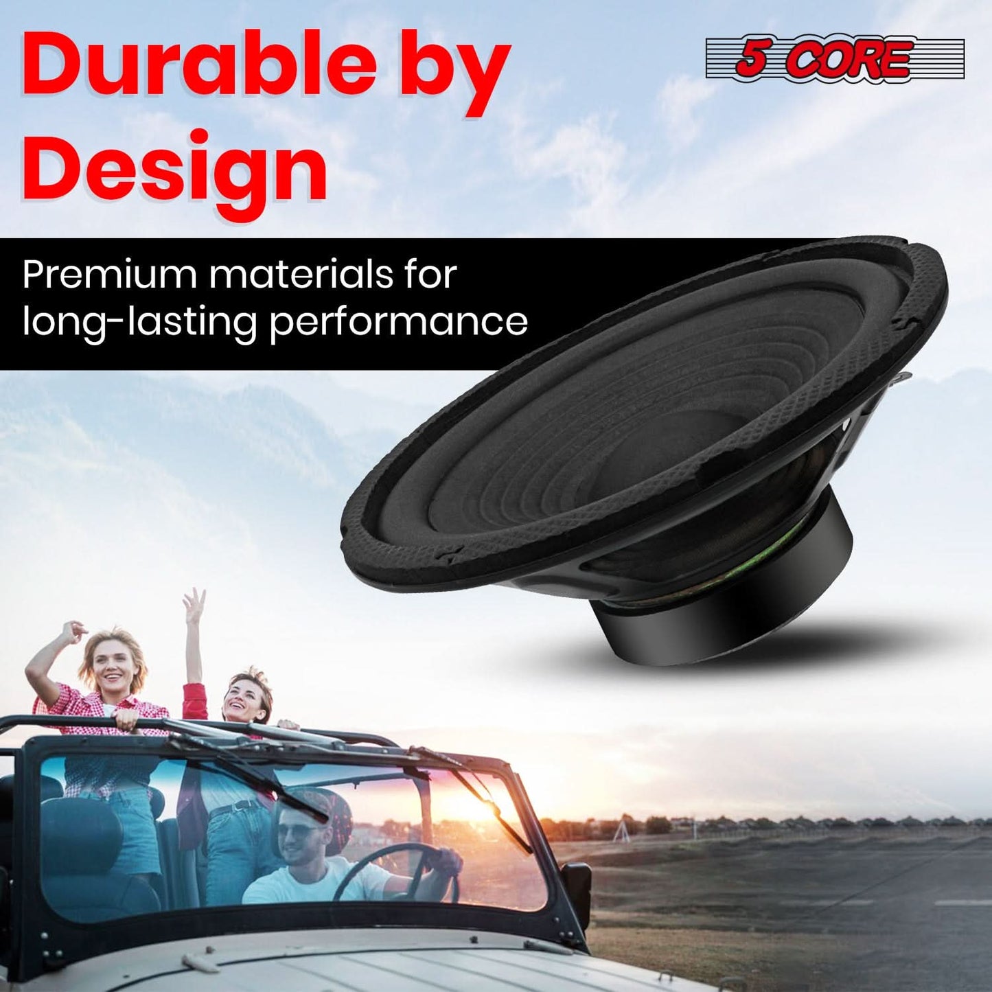 5Core 6.5 Inch Subwoofer speaker 300Watt Car Subwoofer 4Ohm