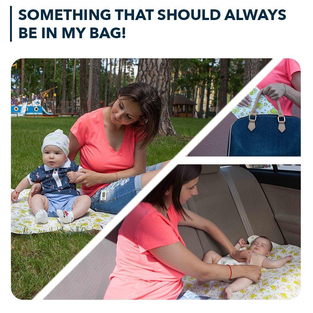 Changing Mat   Biggest Waterproof & Reusable Portable Changing Pad