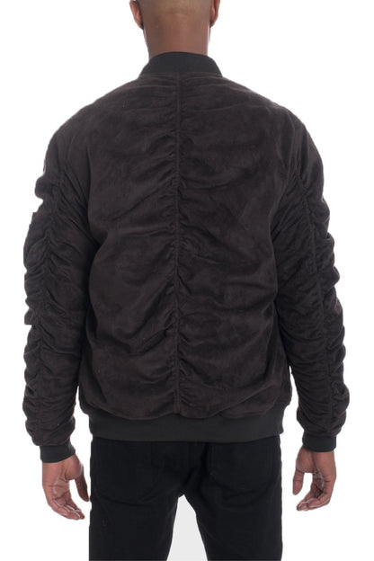 FAUX SUEDE BOMBER 6111
