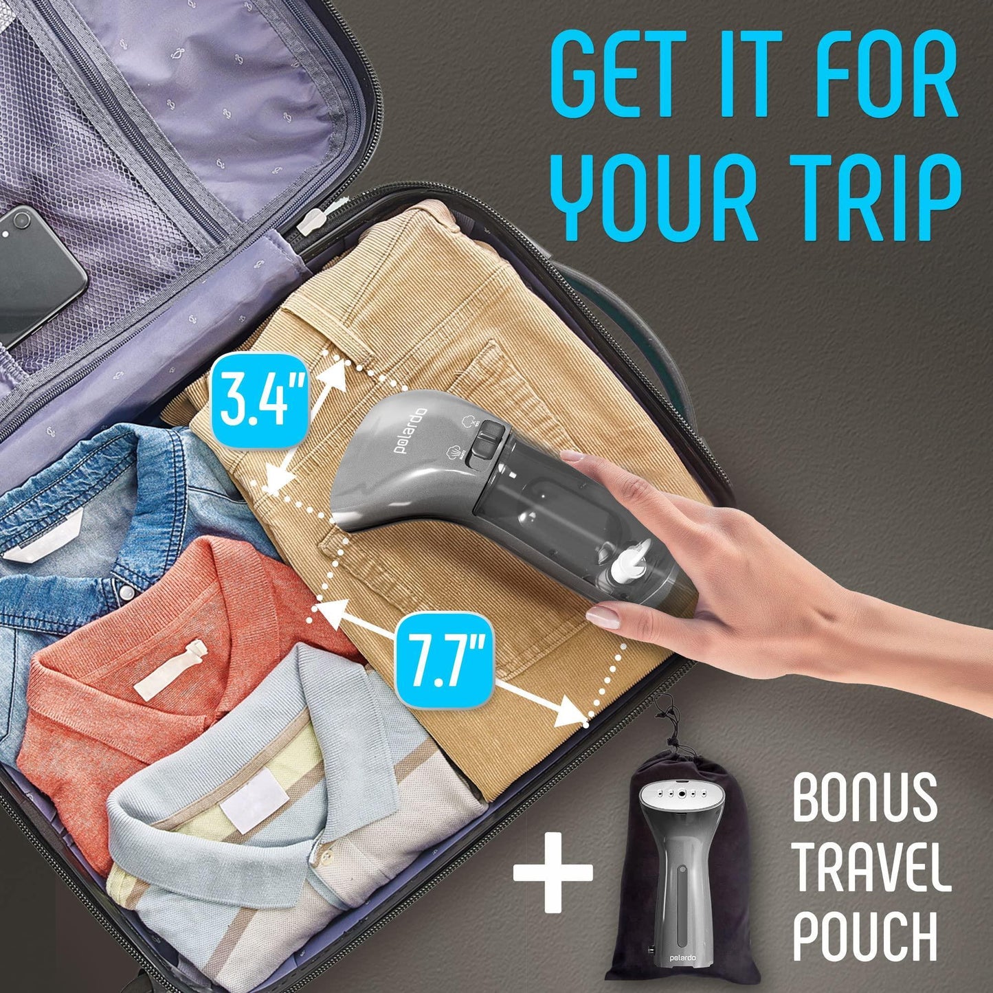 Clothing Steamer Travel Size Vacation Essentials HandHeld Portable