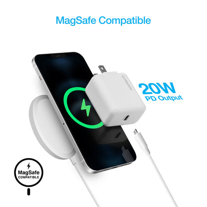 Naztech 20W PD Wall Charger + USB-C to Lightning 4ft Cbl WHT (15396-HY