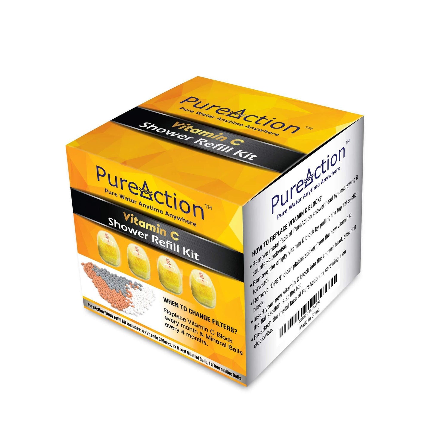 PureAction Replacement Filters Set for use with Vitamin C Filter