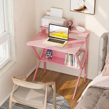 Small Desk, 27.5 Inch Small Computer Desk for Small Spaces, Compact
