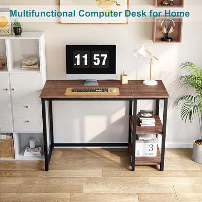Computer Desk 40 Inch with 2 Shelves, Sturdy Home Office Desk with