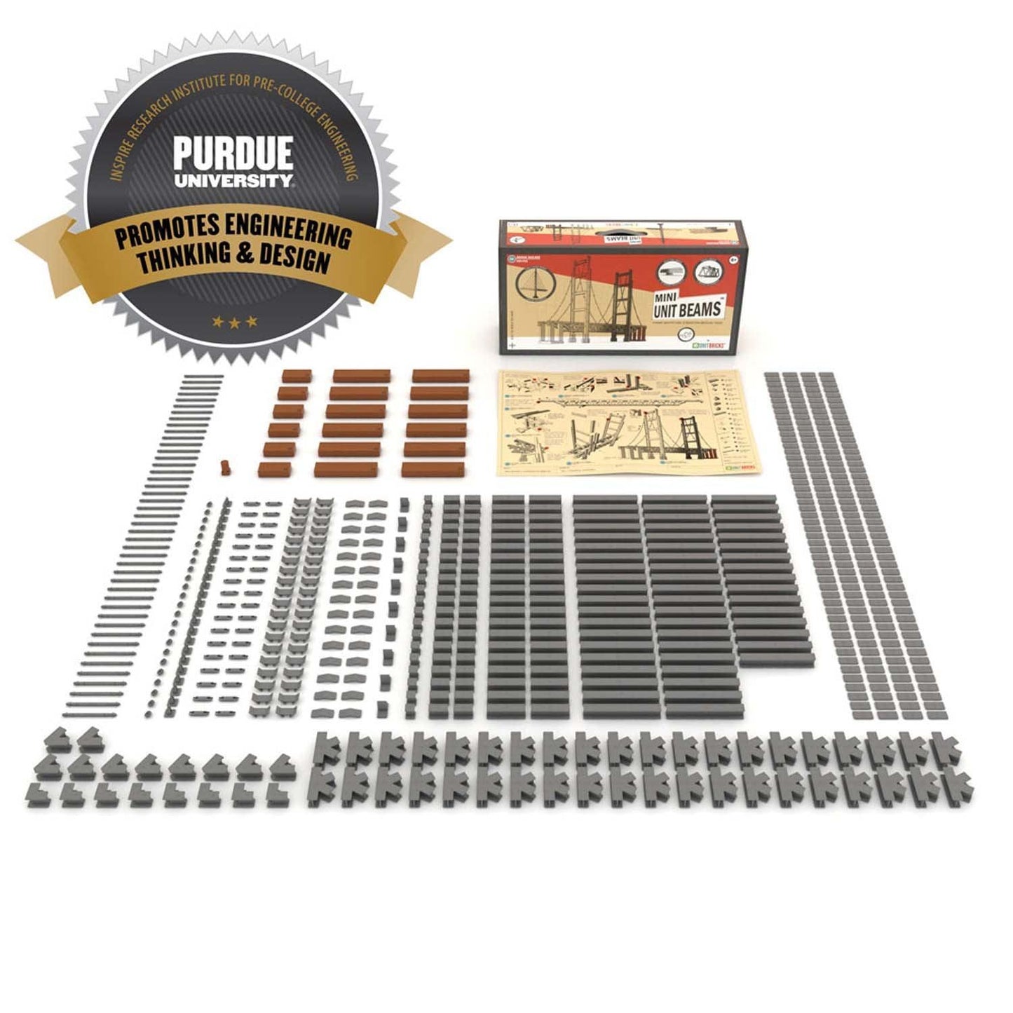 UNIT BRICKS Mini Unit Beams Bridges Set for age 6+ 620 pcs