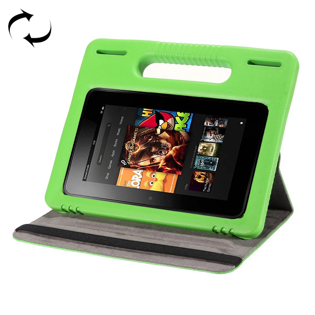 AMZER 360° Flip Leather Case W Handle For Amazon