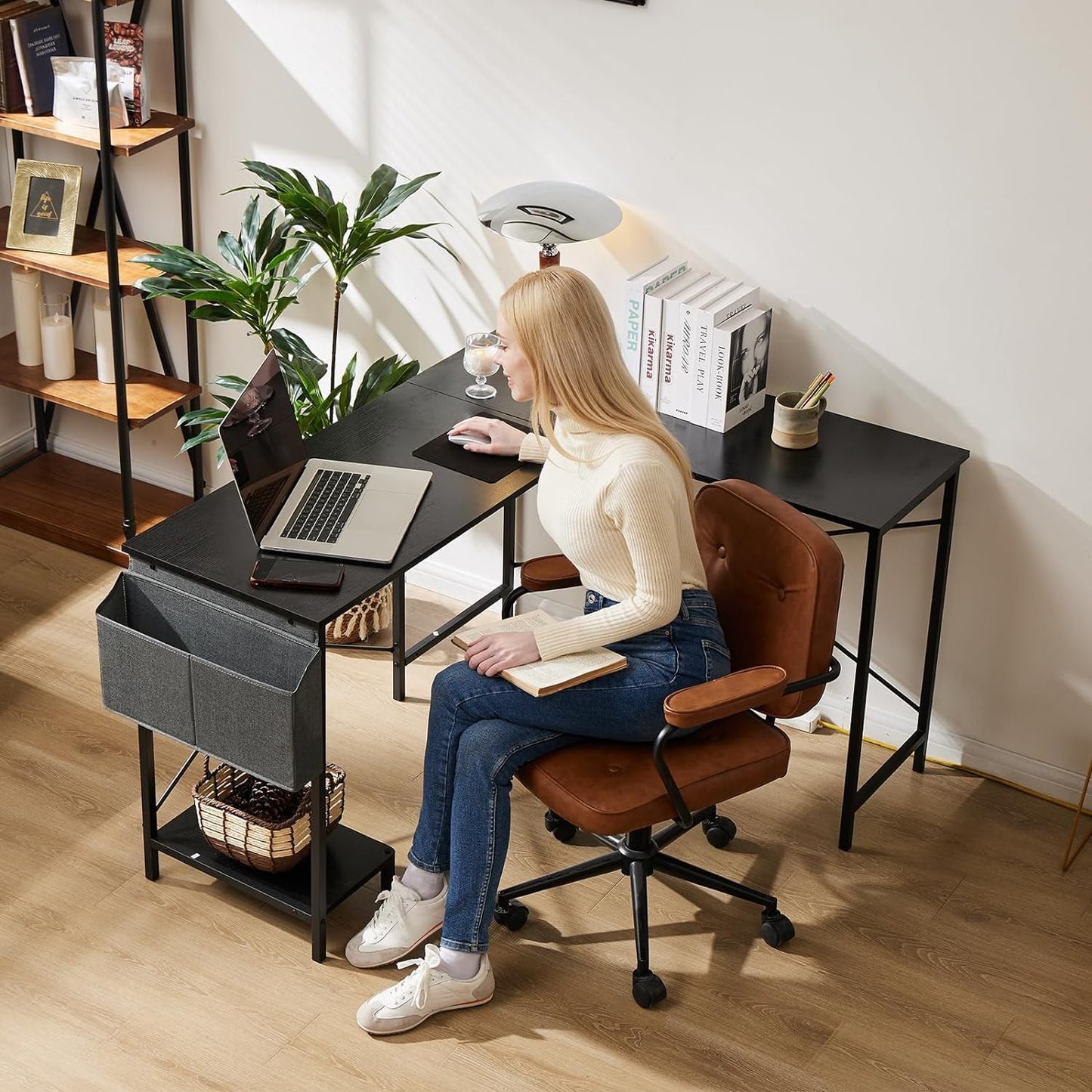 L Shaped Computer Desk - Gaming Table Corner Desk 50 Inch PC Writing