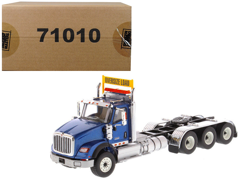 International HX620 Day Cab Tridem Tractor Blue 1/50 Diecast Model by