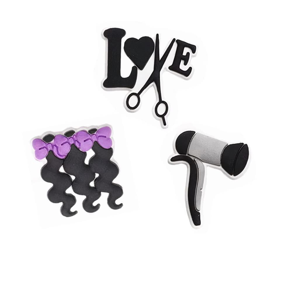 8 Pcs Hairdressing Tools Shoe Charms Hair Stylist Croc Charms Clog