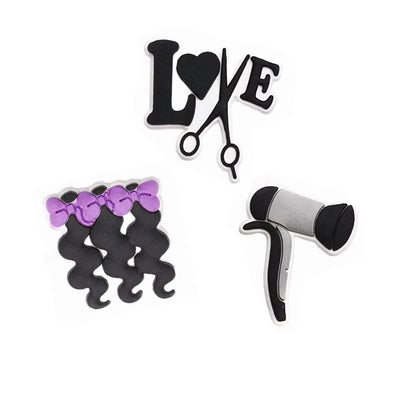8 Pcs Hairdressing Tools Shoe Charms Hair Stylist Croc Charms Clog