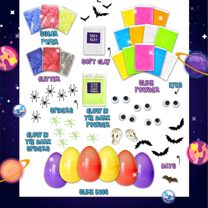 Galaxy & Glow In The Dark Slime Kit For Boys And Girls Make 25 Oz Of