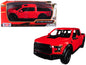 2017 Ford F-150 Raptor Pickup Truck Red with Black Wheels 1/27 Diecast