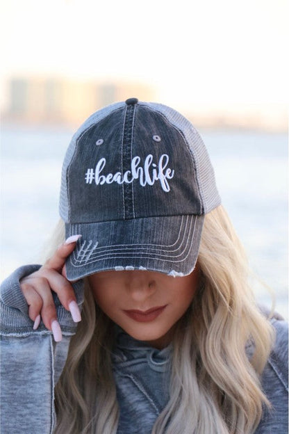 beachlife Embroidered Trucker Hat