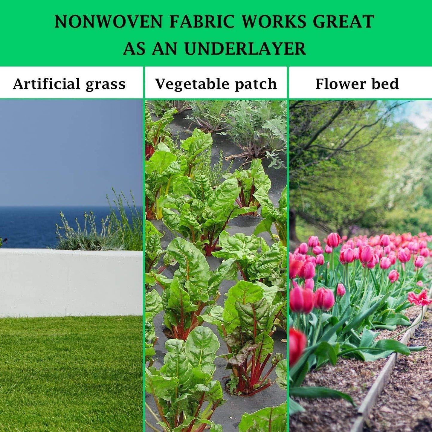 Non Woven Landscape Fabric‚Äì4Ftx100Ft 1.8oz Weed Barrier Cloth Heavy