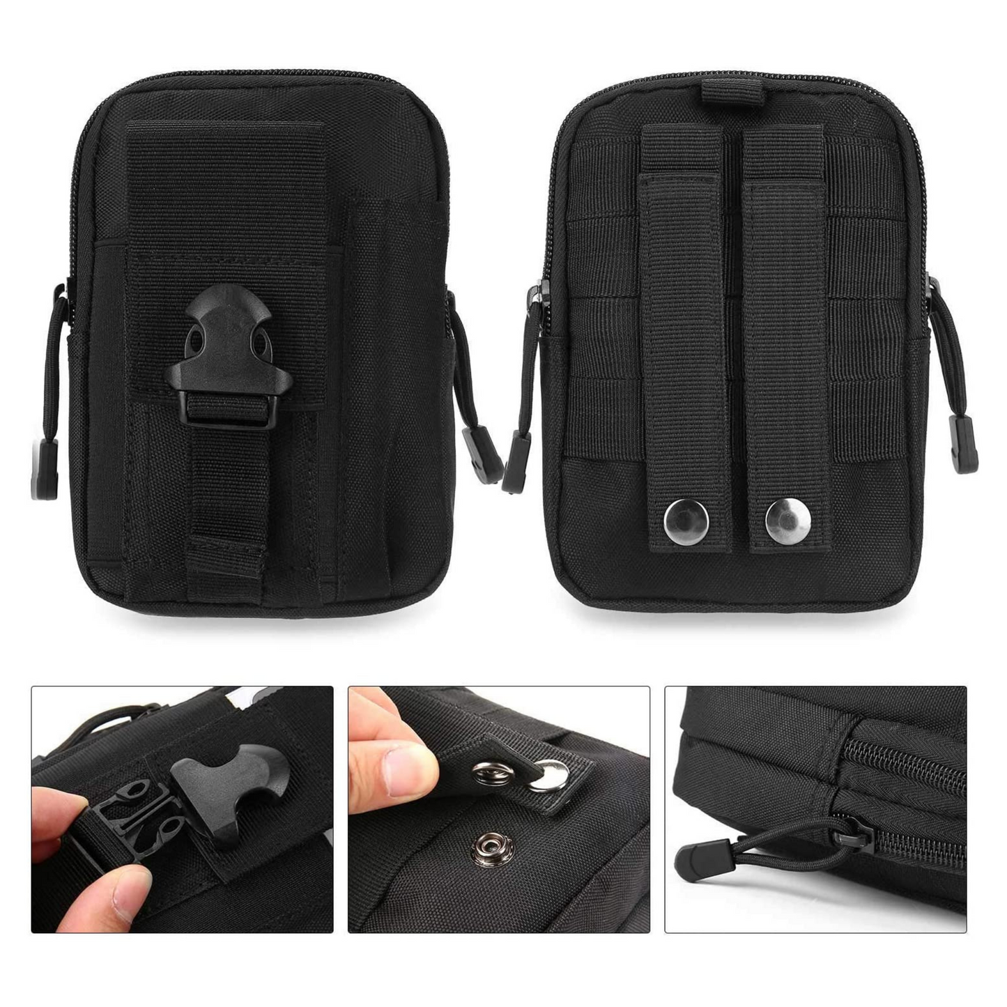 Tactical MOLLE Military Pouch Waist Bag for Hiking, Running and Outdoo