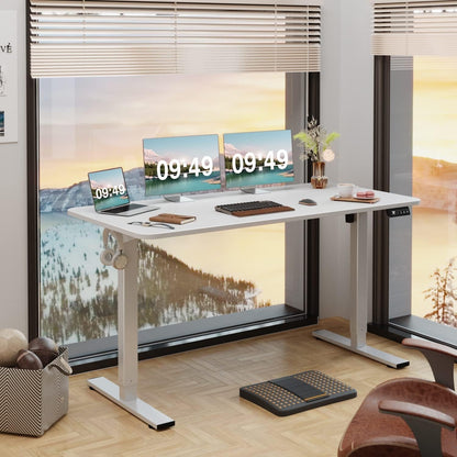 Electric Height Adjustable Standing Desk Large 55 X 24 Inches Sit