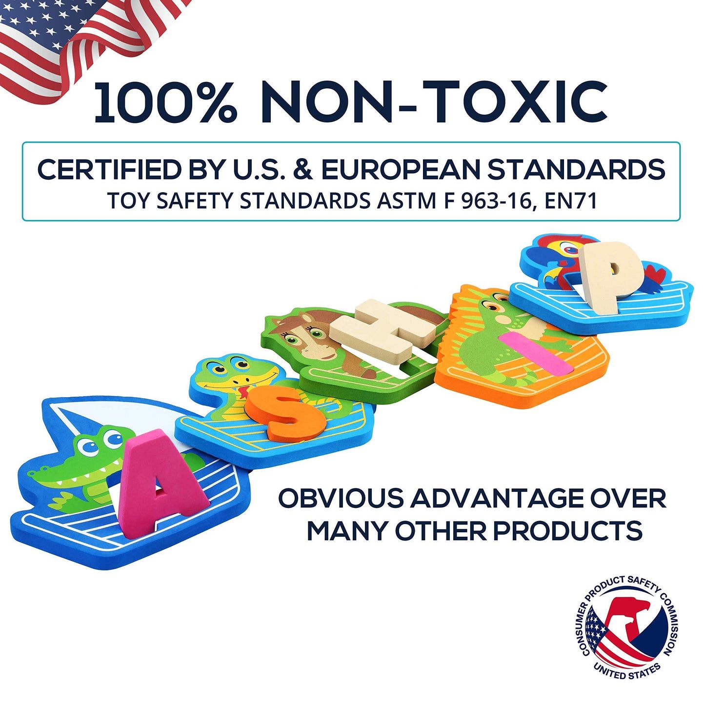 Non Toxic Foam Bath Toys for Boys Girls   Wet & Stick   Bathtub