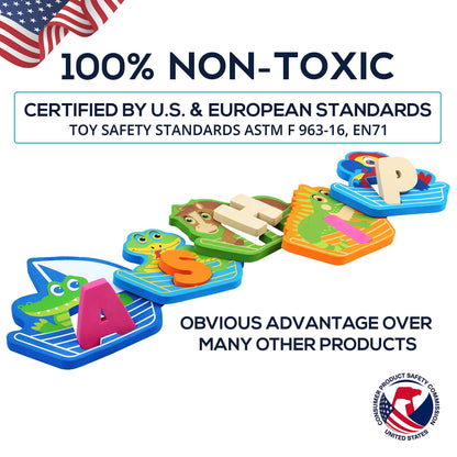 Non Toxic Foam Bath Toys for Boys Girls   Wet & Stick   Bathtub