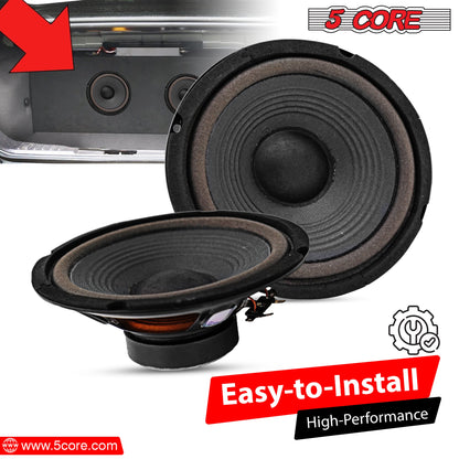 5Core 6.5 Inch Subwoofer speaker 300Watt Car Subwoofer 4Ohm