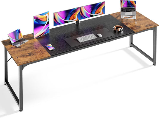 Computer Desk, 80 Inch Office Desk, Gaming Desk with Storage, Writing